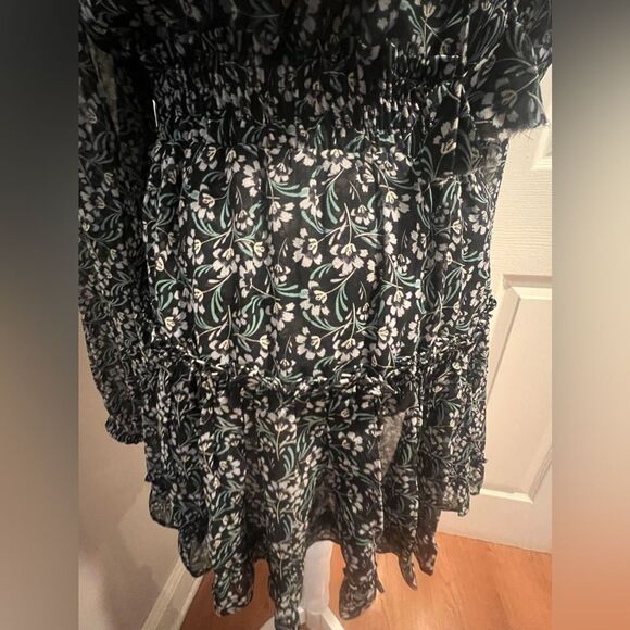 nwt misa Los Angeles chiffon‎ floral mini dress womens size medium - Picture 7 of 9